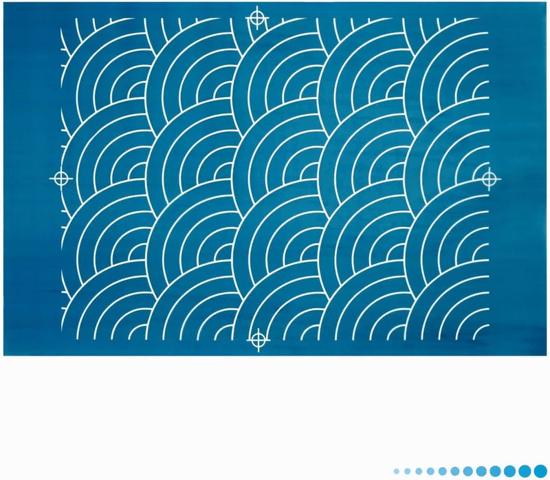 Monipair Large Reusable Line Stencil for Chalk Roller - Ocean Waves - Edge to Edge Stencil,Continuous Line Template for Free Motion Quilting,Domestic Machine Quilting,Hand Quilting,Long-Arm Quilting(88018) - Image 1